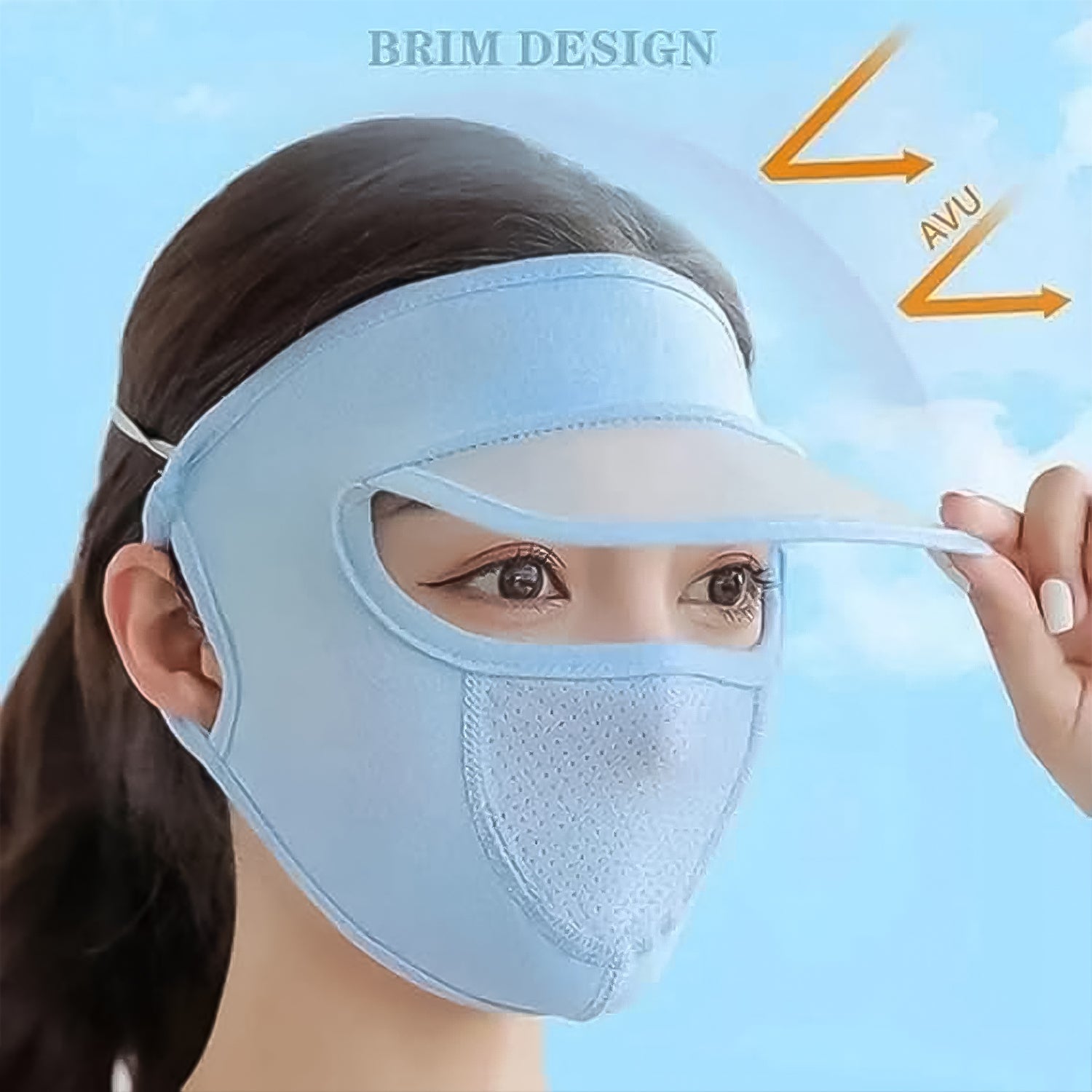 Women's Full Face UV Protection Cap with Built-in Mask and Wide Brim Visor – Breathable (1 Pc) Women's Full Face UV Protection Cap with Built-in Mask and Wide Brim Visor – Breathable (1 Pc)